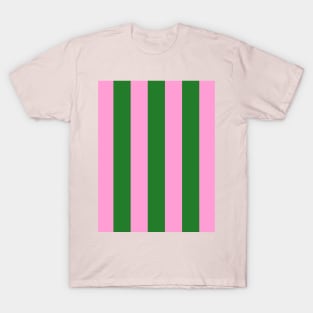 Pink and Green Stripes T-Shirt